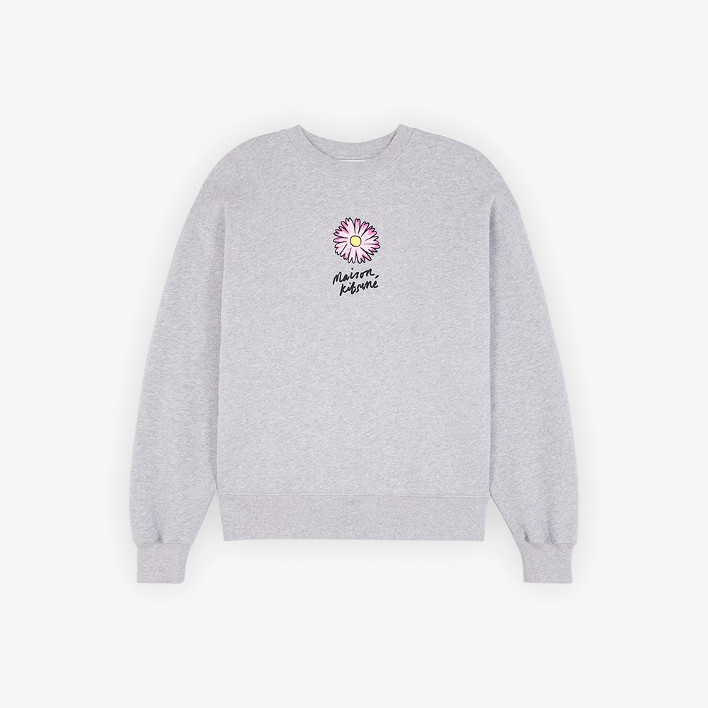 Floating Flower Comfort Sweatshirt 'Light Grey Melange'