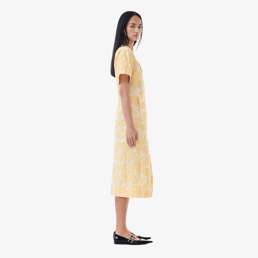 Botanical Jacquard Dress