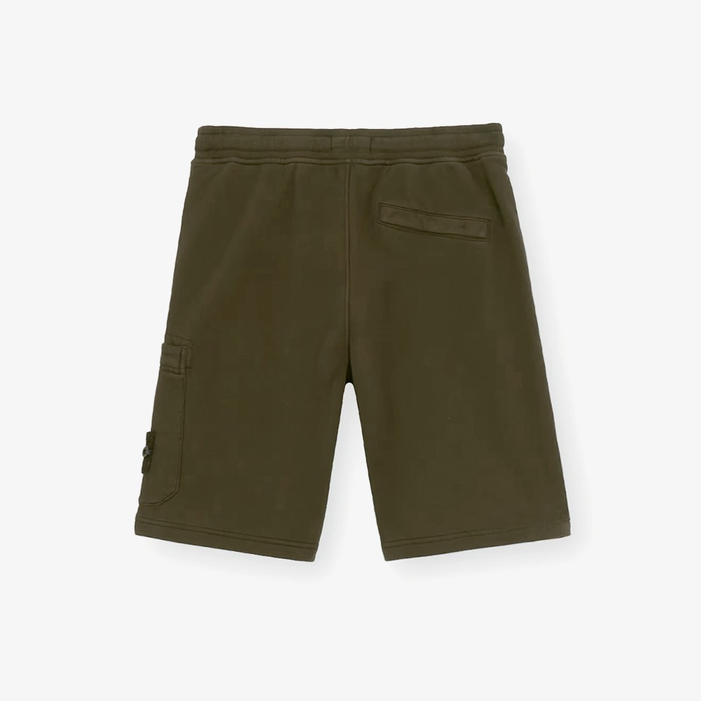 Organic Cotton Cargo Bermuda Shorts 'Military Green'