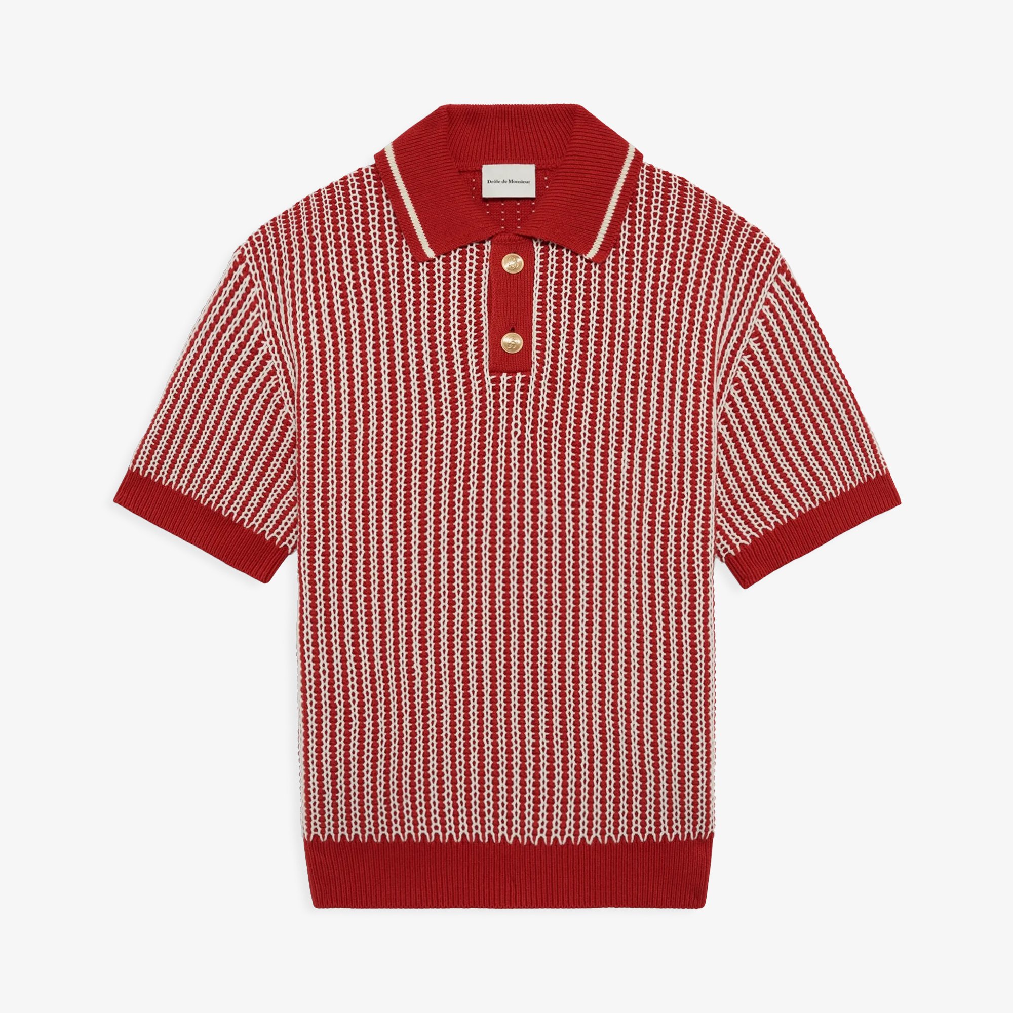 Le Polo Maille Rayures 'Red'