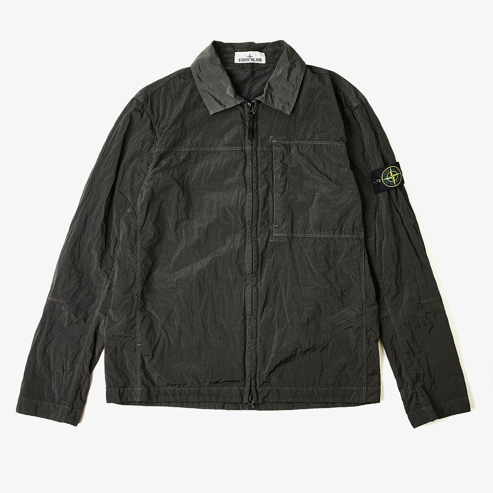 Black stone island nylon metal overshirt deals