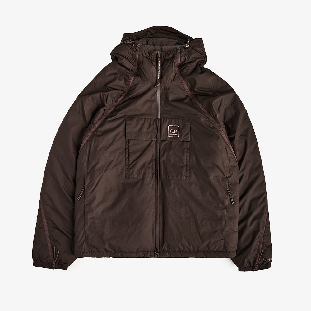 Metropolis Series Pertex® Hooded Bloom Down Jacket 'Brown'