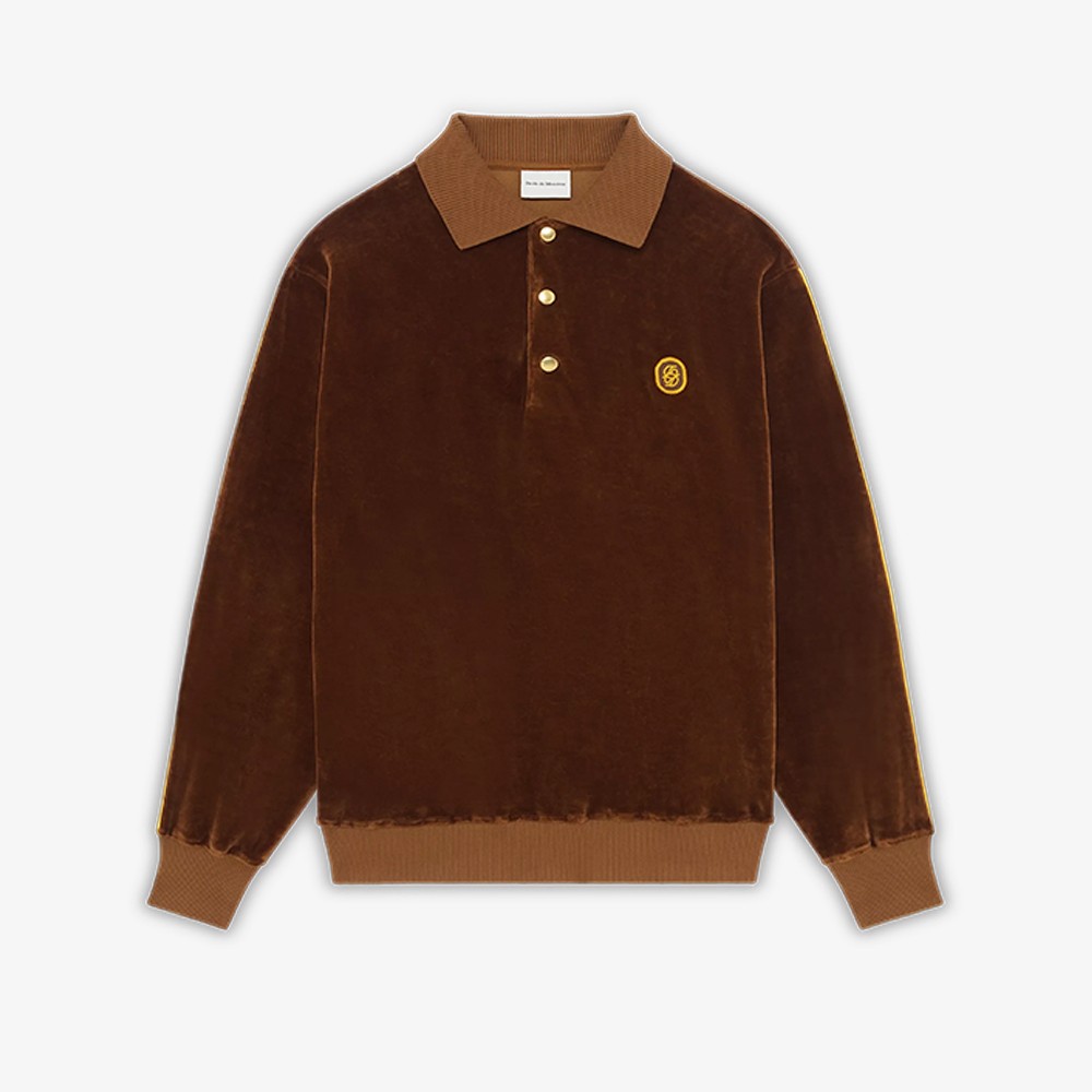 Le Polo Velours 'Cognac'