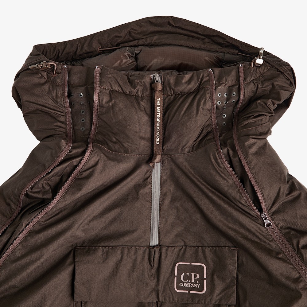 Metropolis Series Pertex® Hooded Bloom Down Jacket 'Brown'