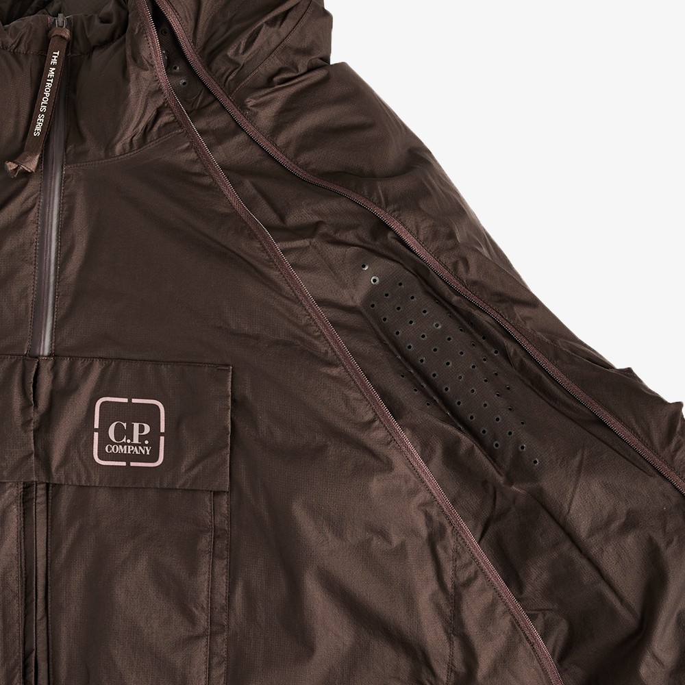 Metropolis Series Pertex® Hooded Bloom Down Jacket 'Brown'