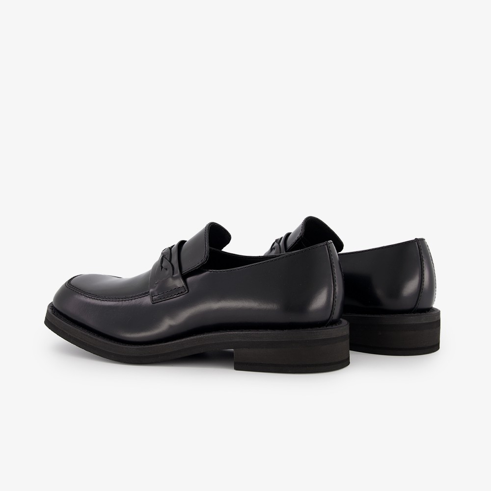 Nakano Shoe Glazed Black Leather