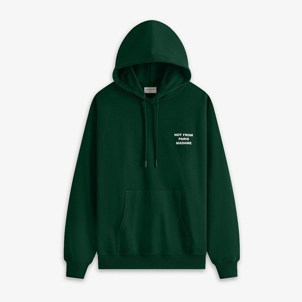 Le Hoodie Slogan 'Dark Green'