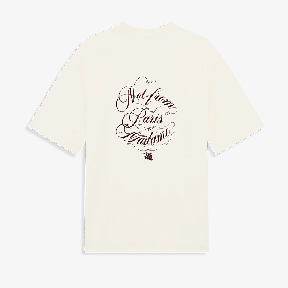 Le T-Shirt Slogan Vignes 'Cream'