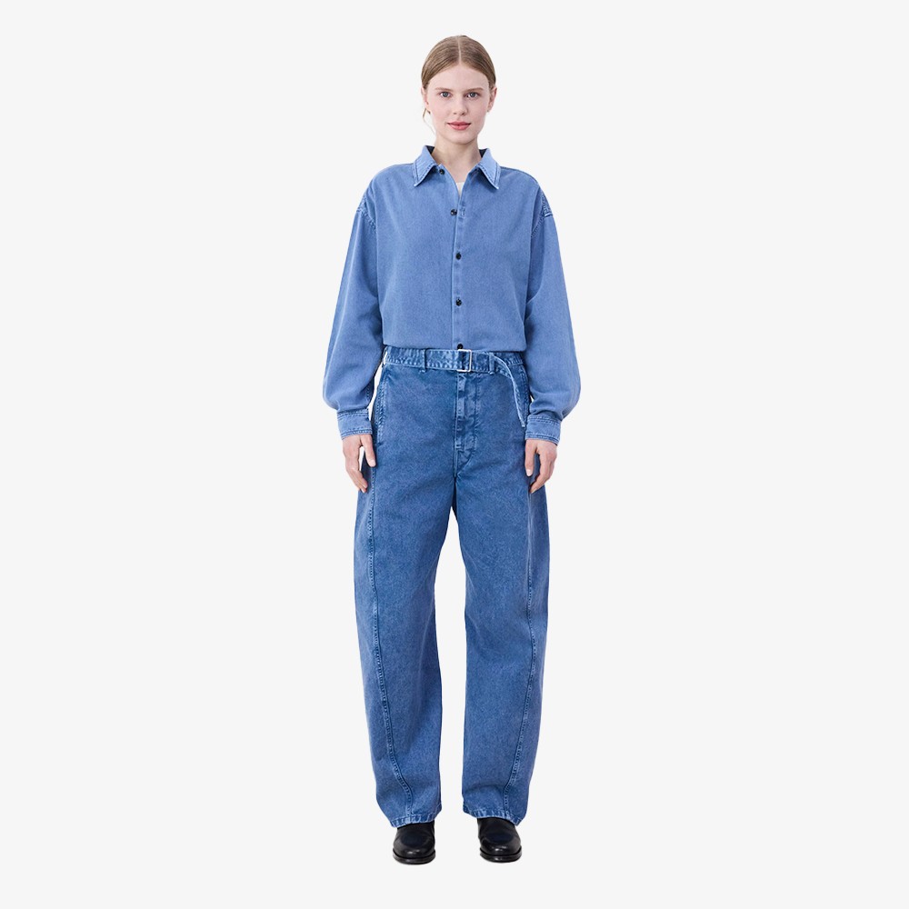 Twisted Belted Pants 'Snow Blue'