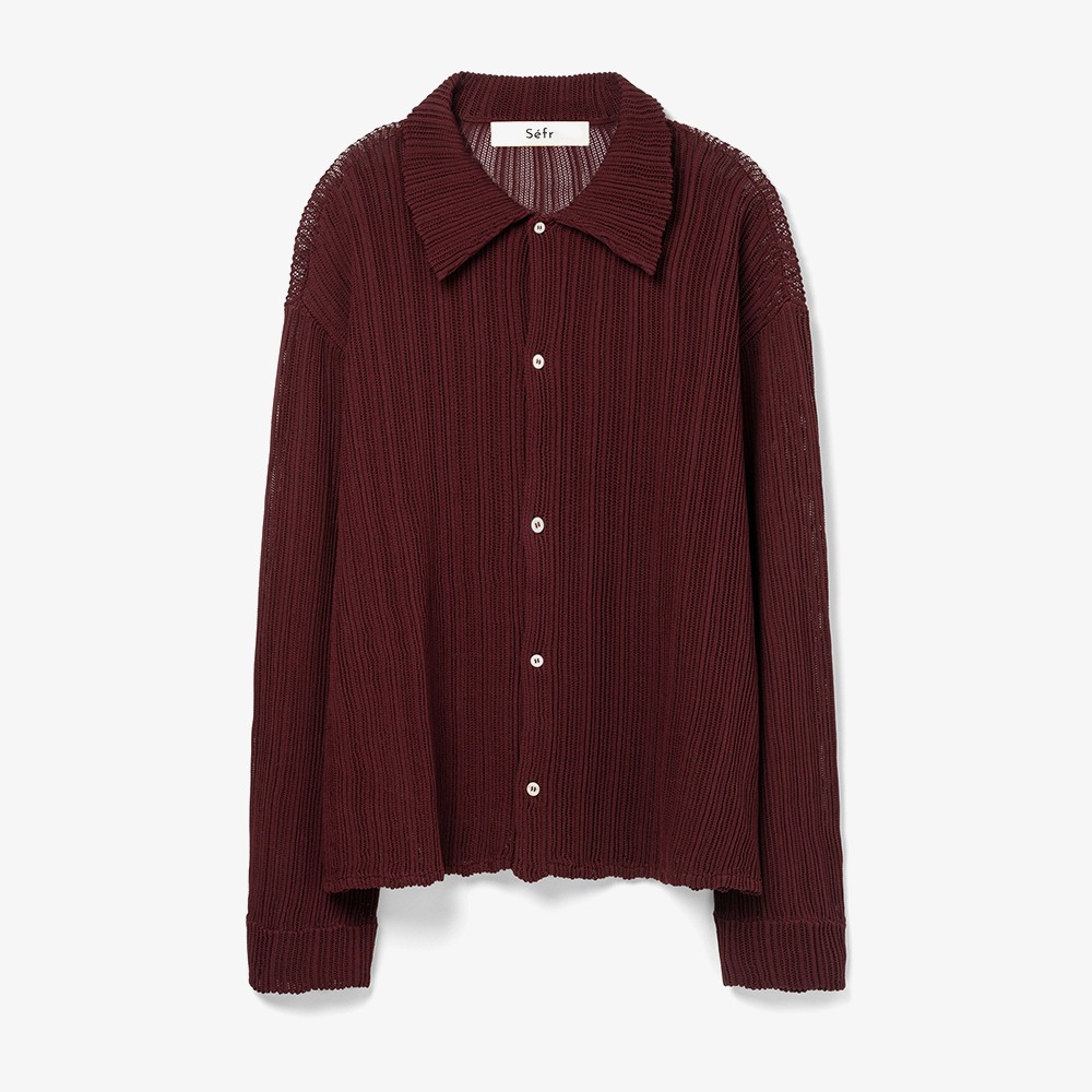 Jacques Shirt 'Maroon Mesh'