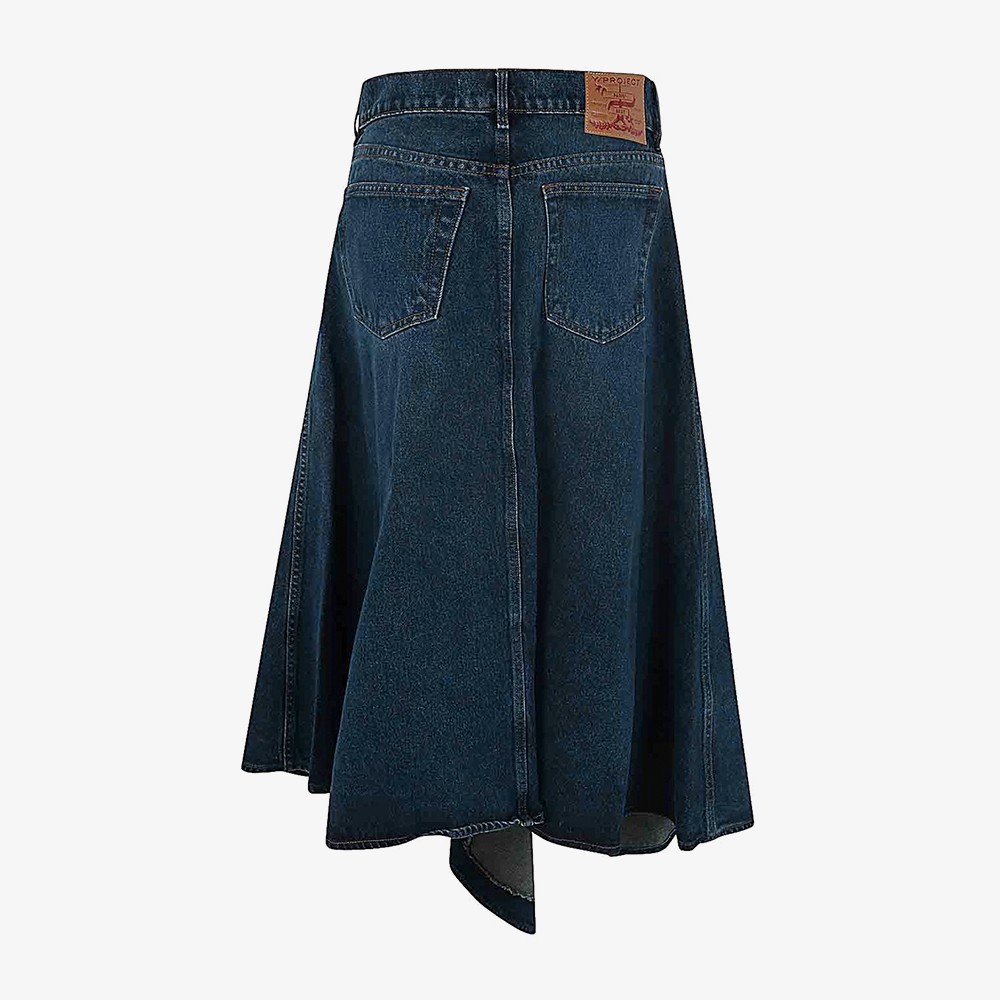 Evergreen Cut Out Denim Skirt