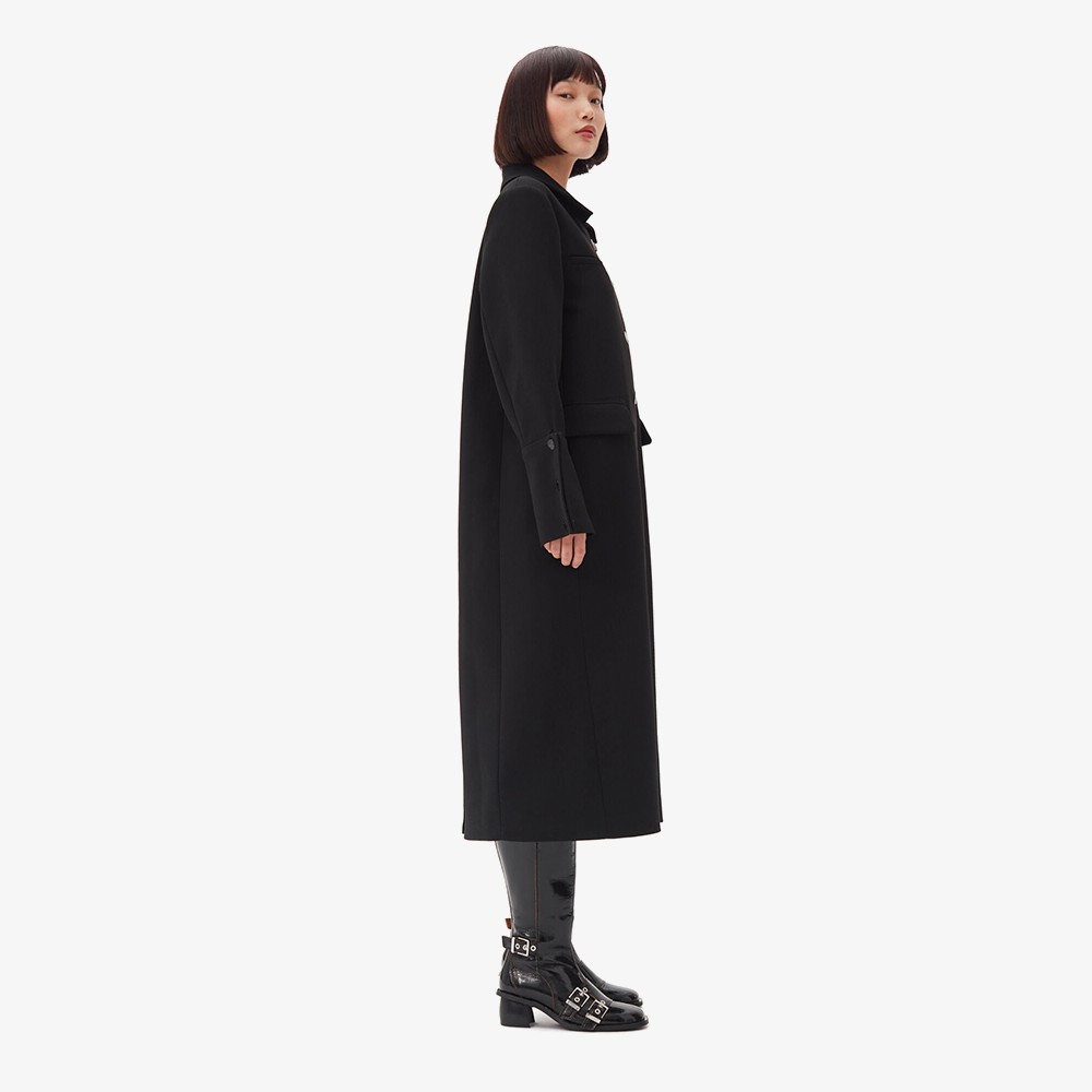 Bonded Crepe Coat 'Black'