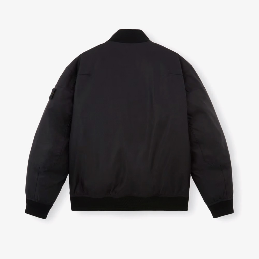 Wind-Resistant Down Bomber Jacket 'Black'