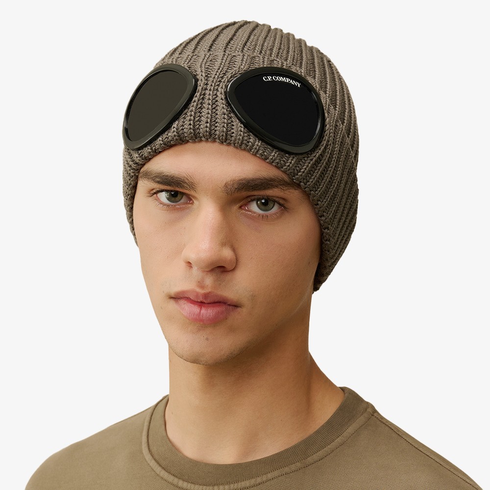 Extra Fine Merino Wool Goggle Beanie 'Walnut'