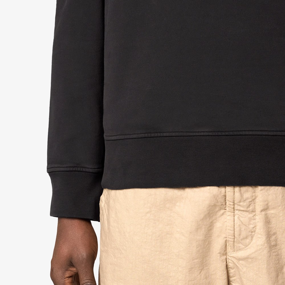 Organic Cotton Half-Zip Sweatshirt 'Black'