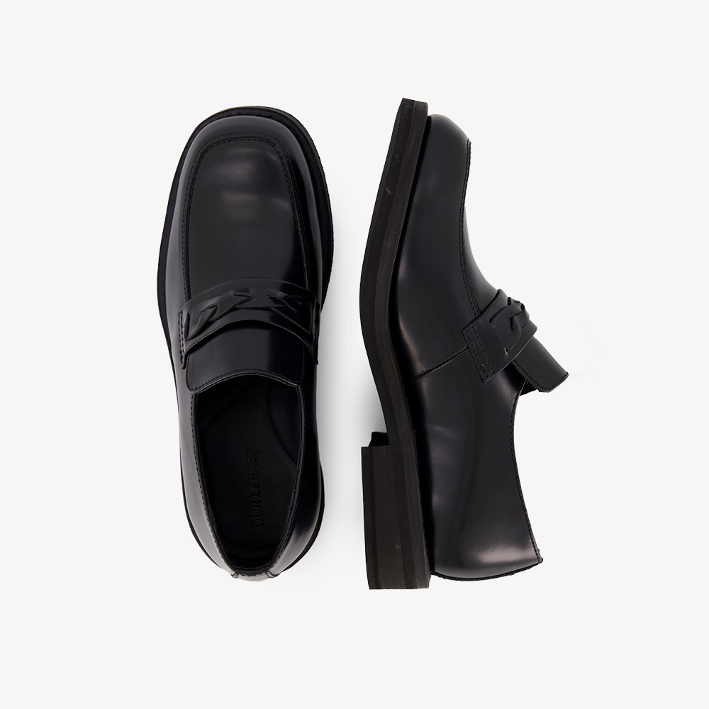 Nakano Shoe Glazed Black Leather