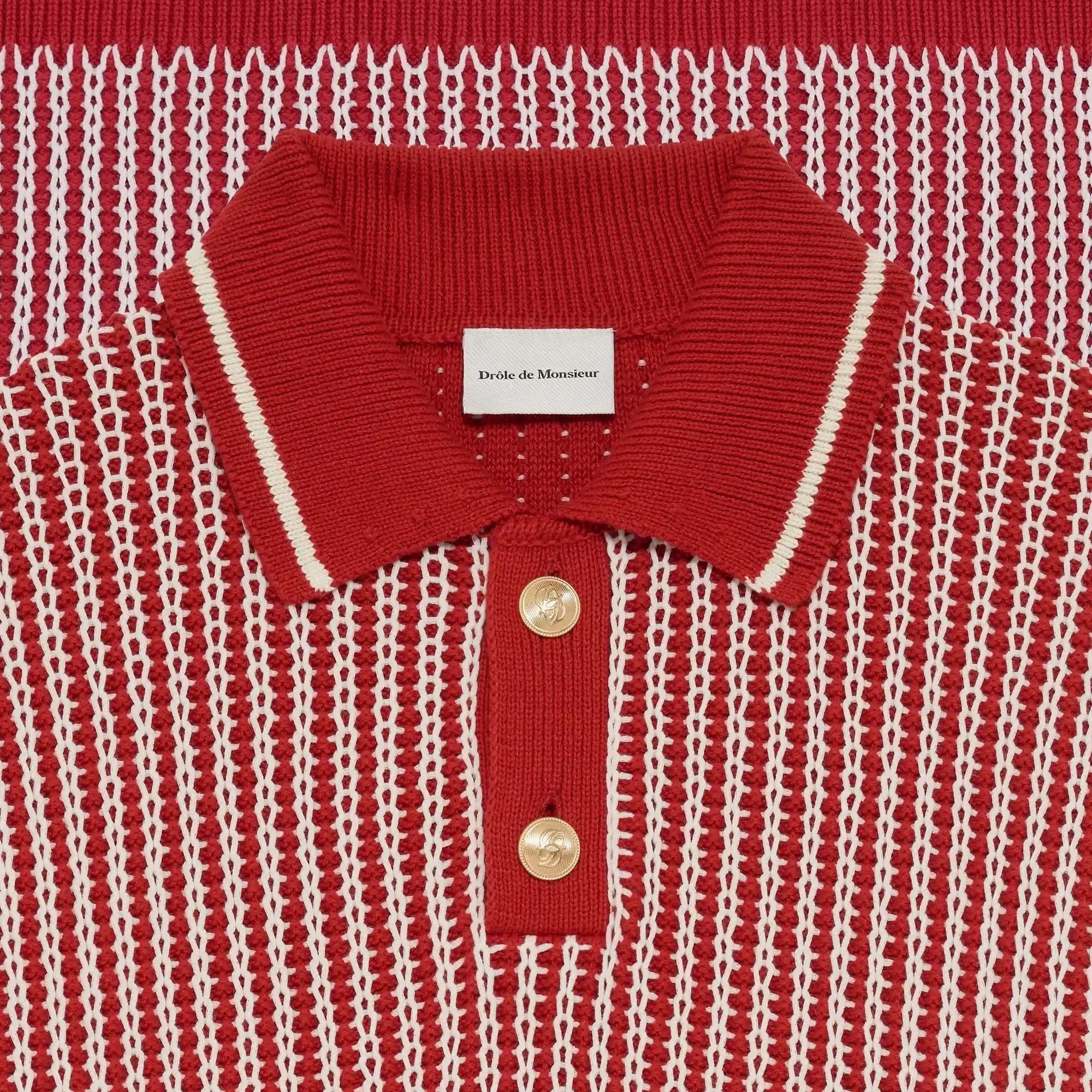 Le Polo Maille Rayures 'Red'