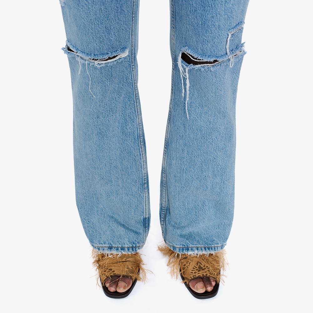 Rider Cut Jeans 'Trashed Mid Blue'