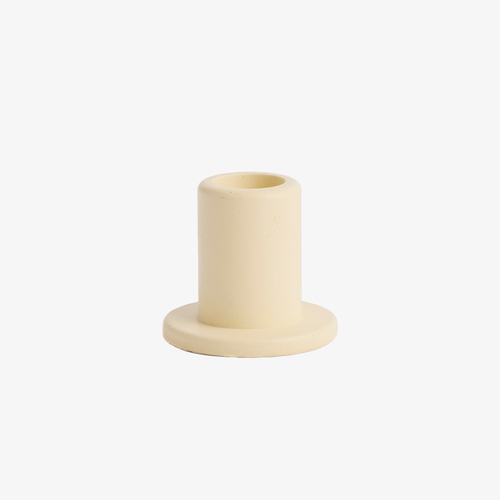 Tube Candleholder Concrete-Small 'Lime Yellow'