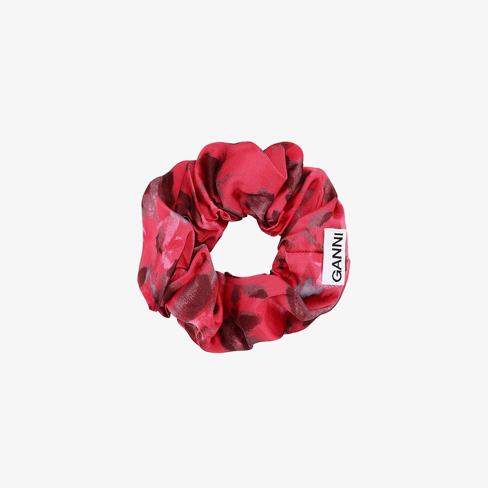 Printed Satin Scrunchie