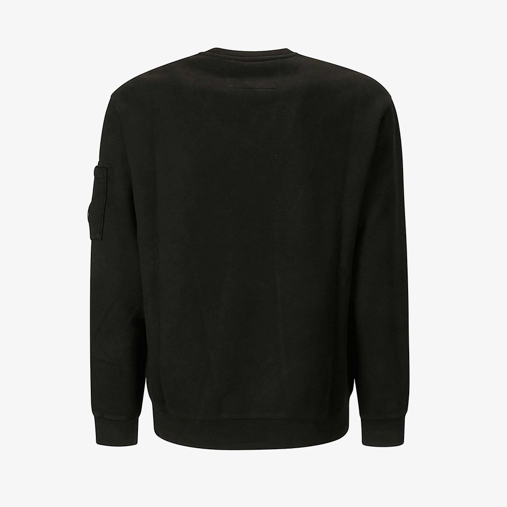 Brushed Diagonal Fleece Lens Sweatshirt 'Black'