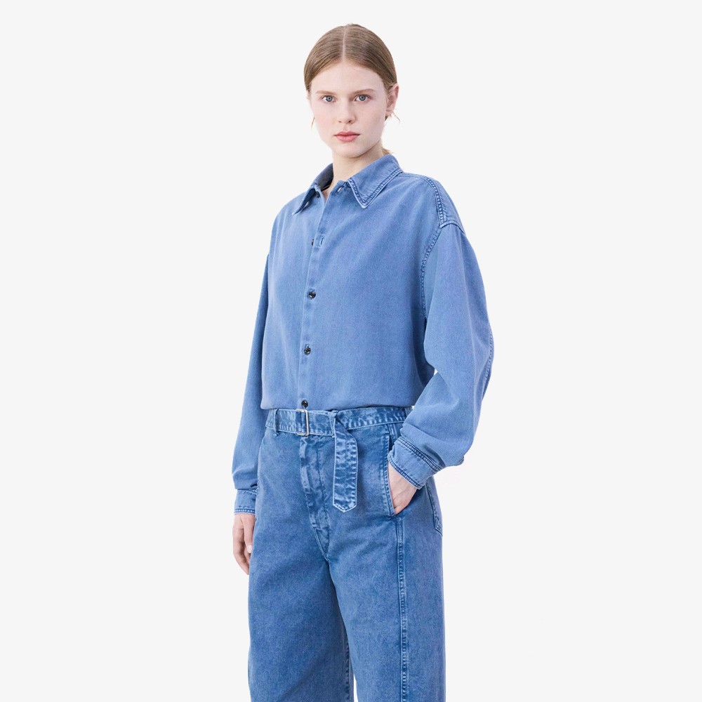 Twisted Belted Pants 'Snow Blue'