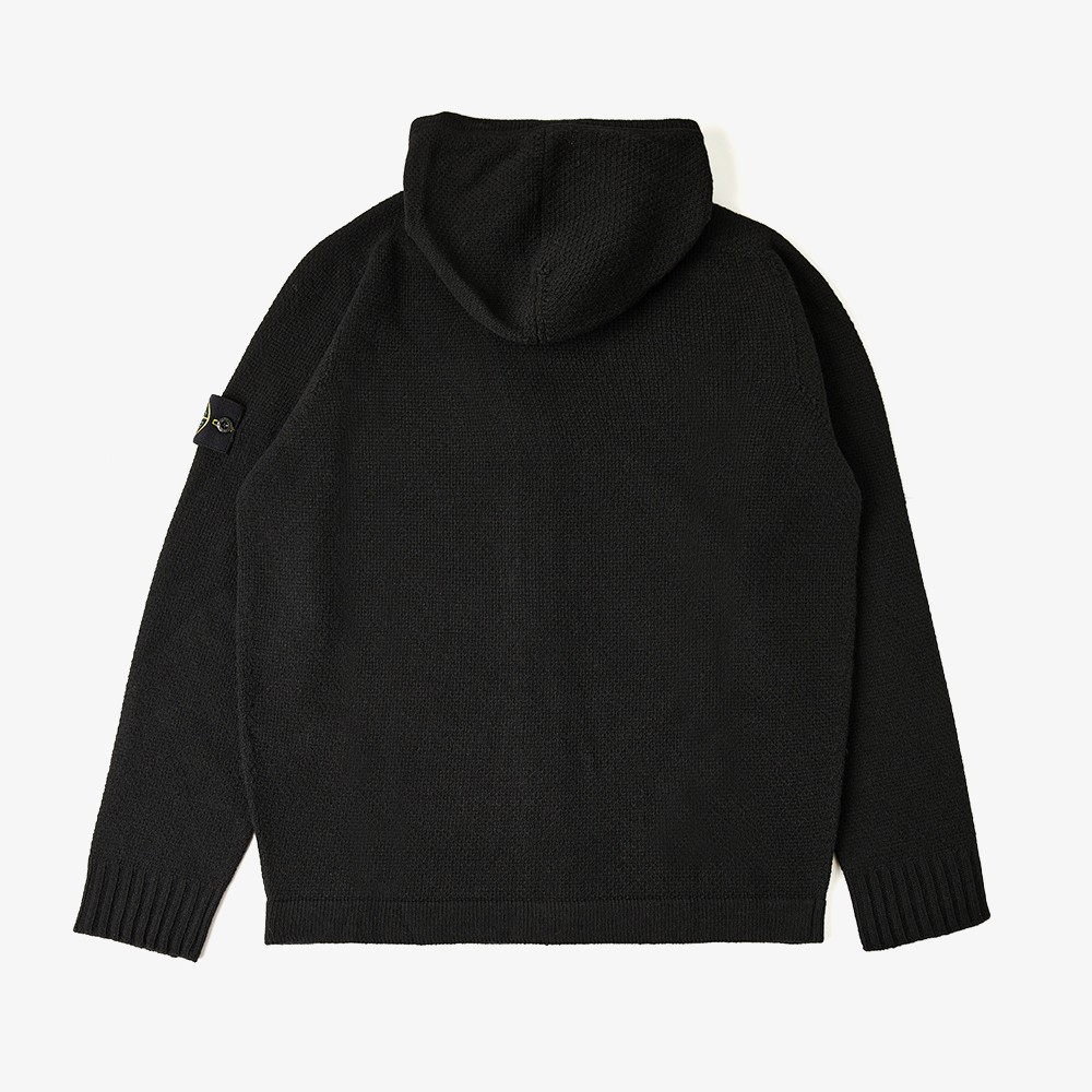 Zip Up Hooded Knitwear 'Black'