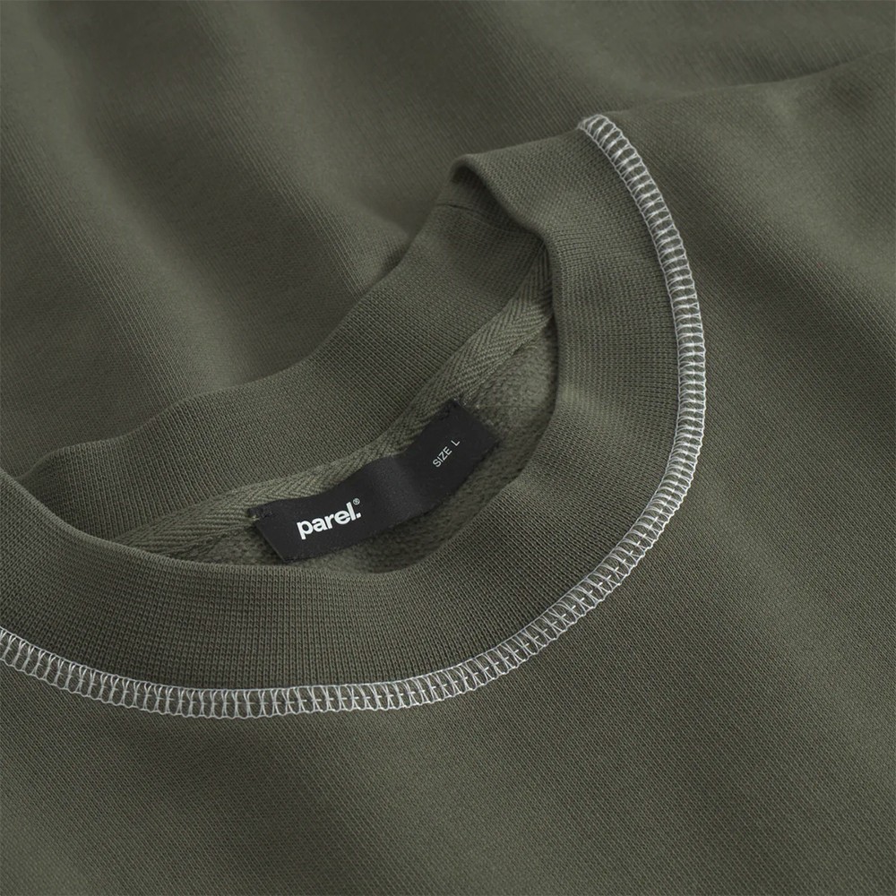 Contrast Crewneck 'Army Green'