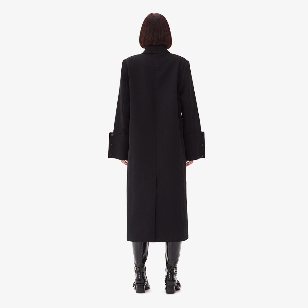 Bonded Crepe Coat 'Black'