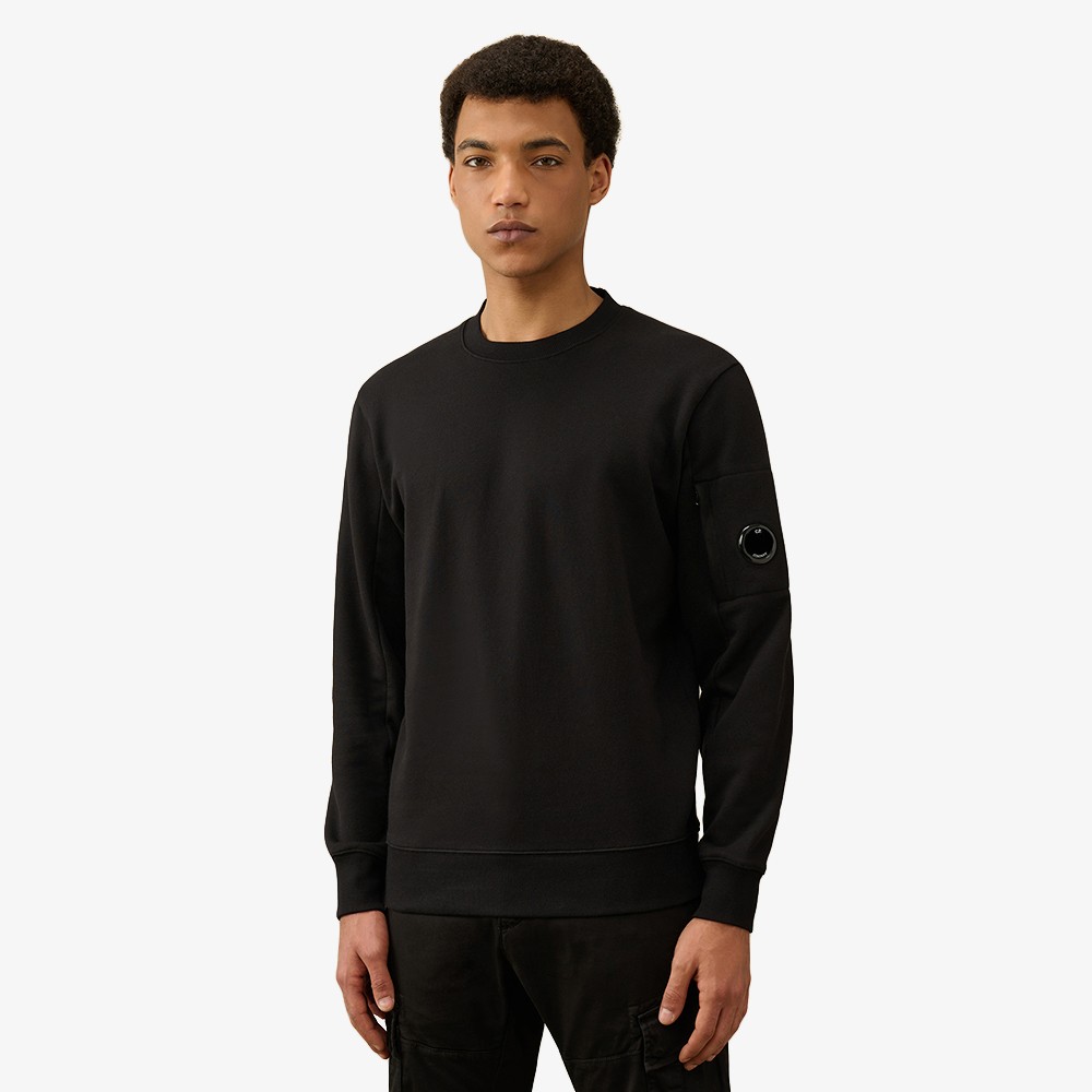 Diagonal Raised Fleece Sweatshirt 'Black'