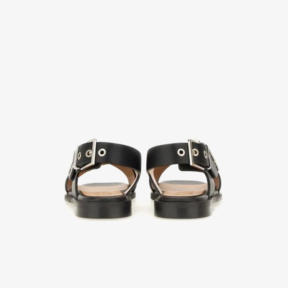 Feminine Buckle Cross Strap Sandal