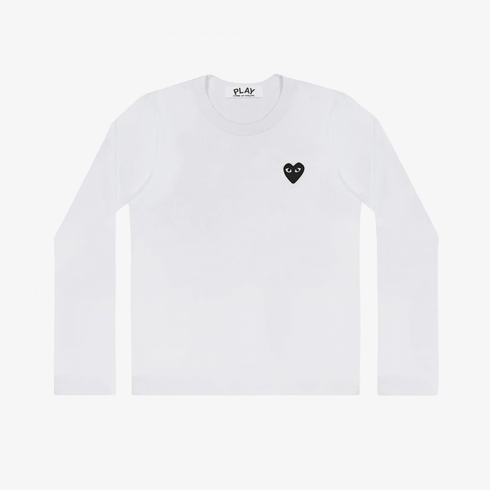Black Heart Longsleeve T-shirt 'White'