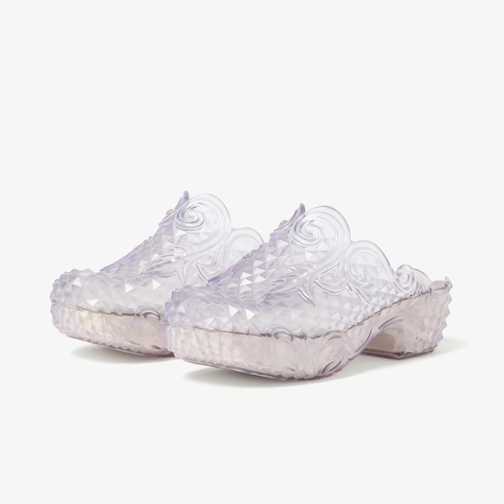 Melissa Court Clog 'Clear White'