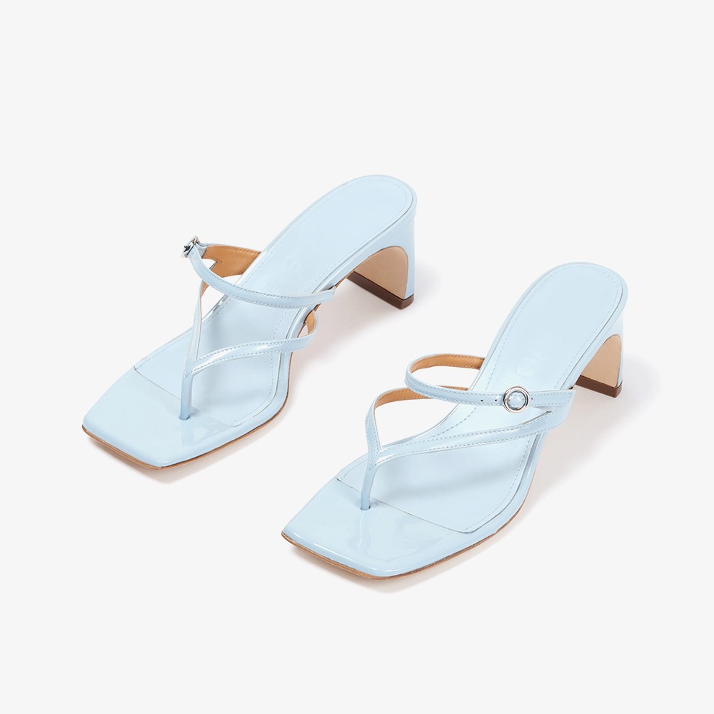 Giselle Patent Calf Leather Powderblue