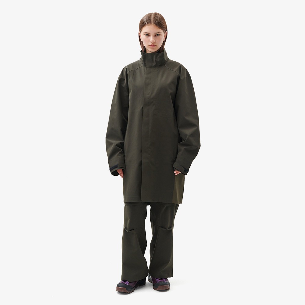 3L Shell Long Coat 'Moss Green'