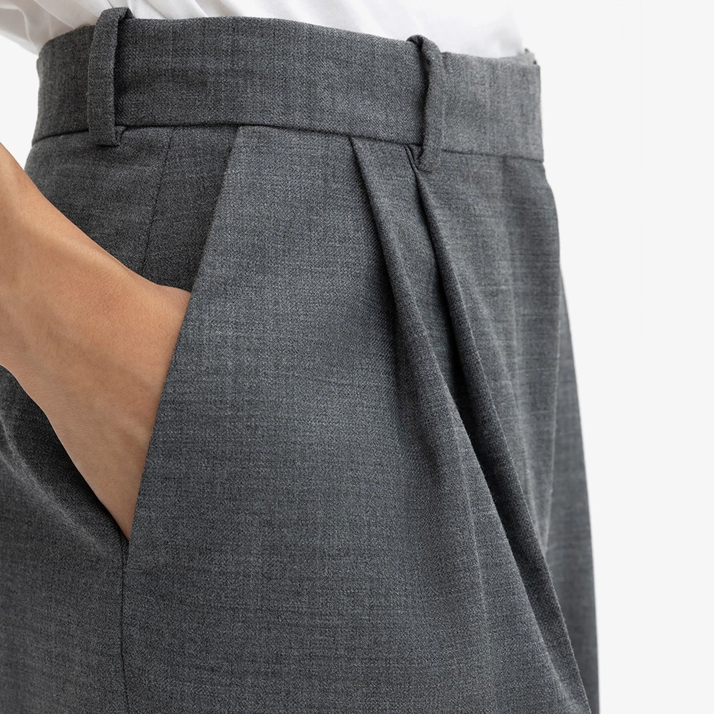 Wide Suit Trouser 'Grey'