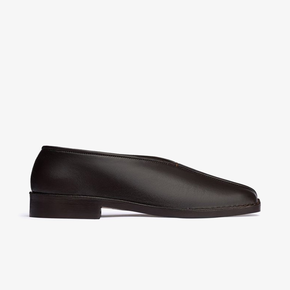 Flat Piped Slippers 'Black'