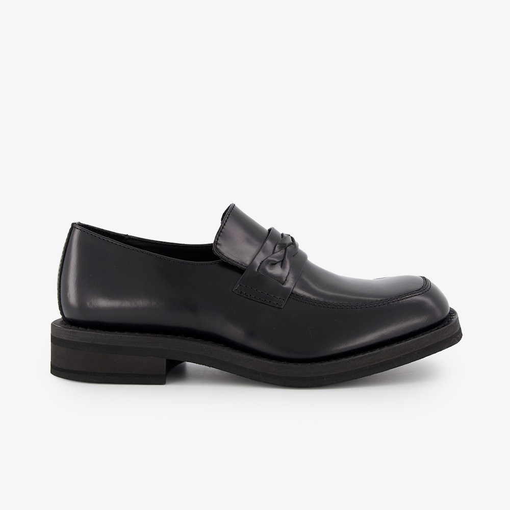 Nakano Shoe Glazed Black Leather