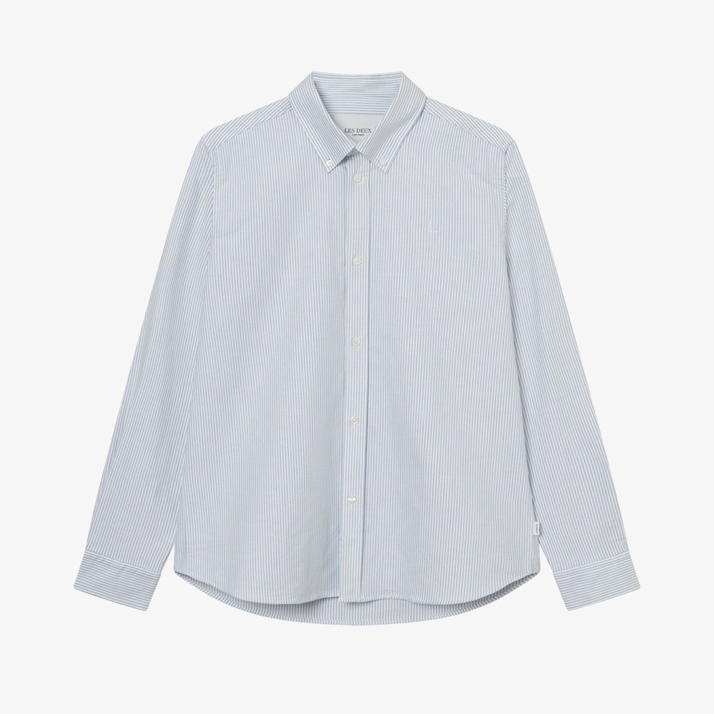 Konrad Stripe Oxford Shirt 'Summer Sky White'