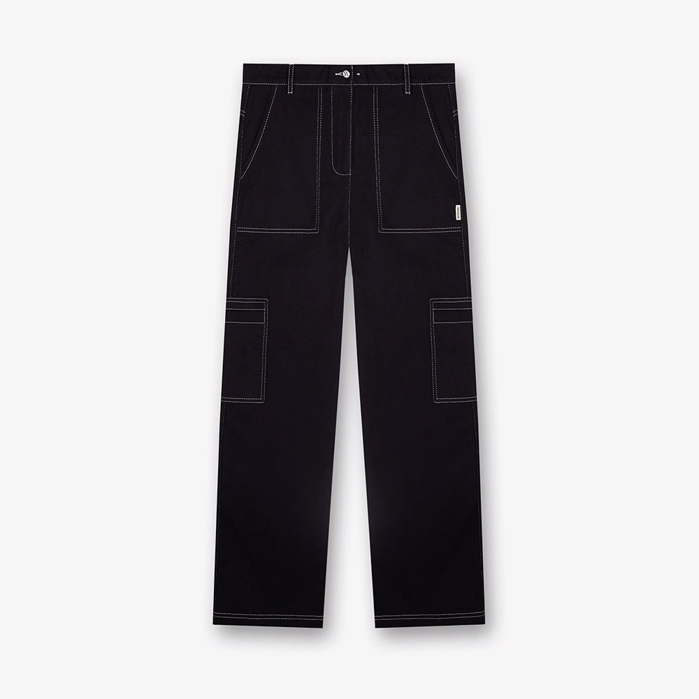 Contrast Stitch Pant 'Jet Black'