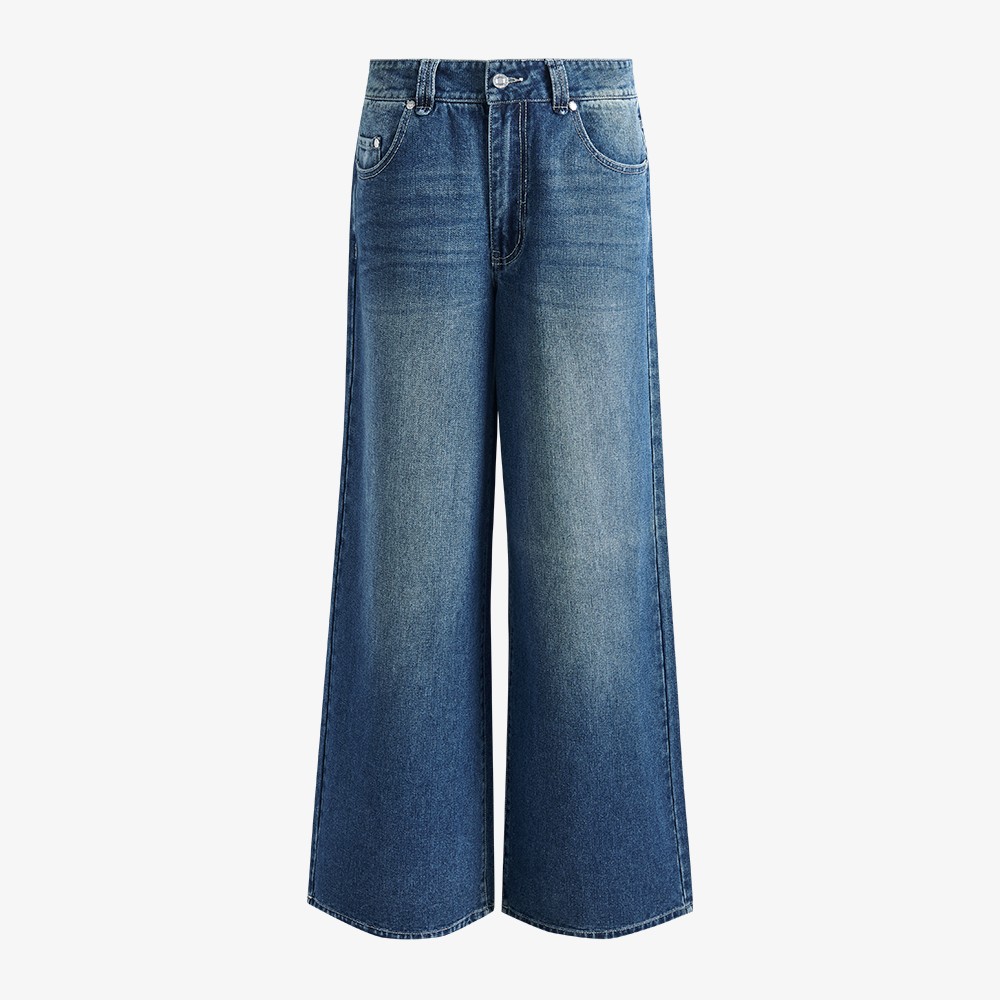 Wide Leg Denim Pants 'Blue Wash'