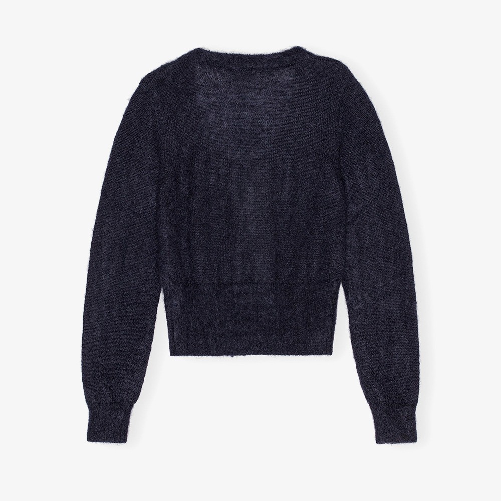 Tie String Cardigan 'Navy Blue'