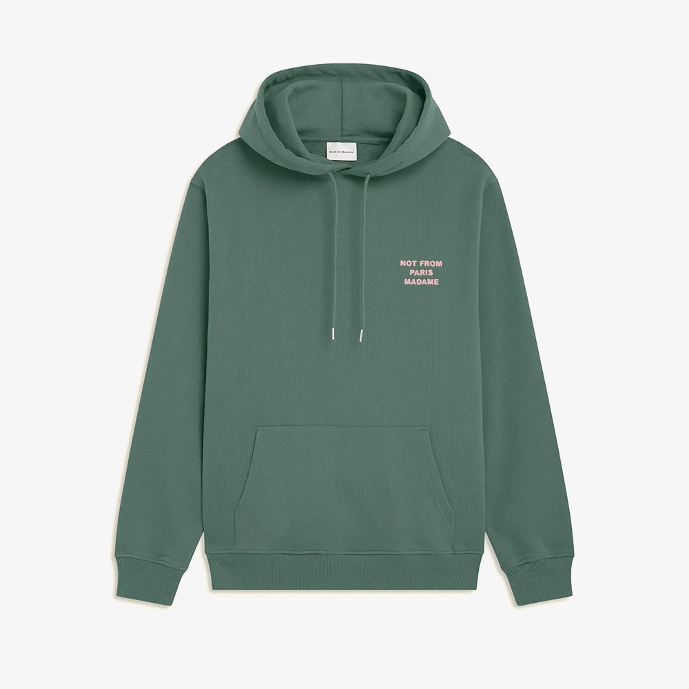 Le Hoodie Slogan 'Dark Green'