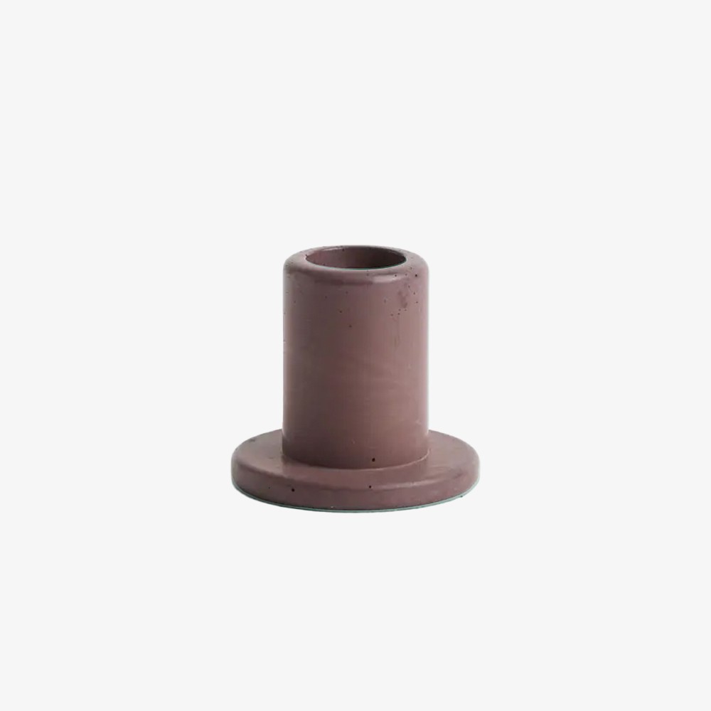 Tube Candleholder Concrete-Small 'Bordeaux'