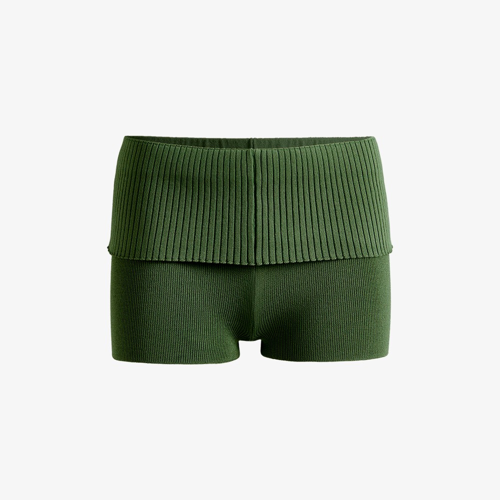 One Love Rib Hotpants 'Pine Green'