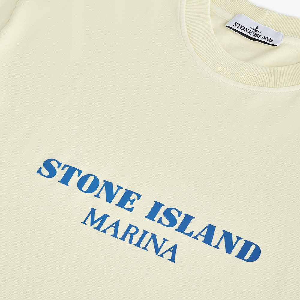 Marina Old Effect Logo T-shirt 'Butter'