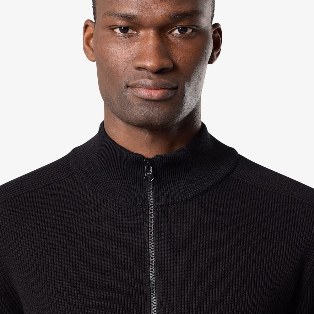 Ribbed Soft Knit Organic Cotton Shirt 'Black'