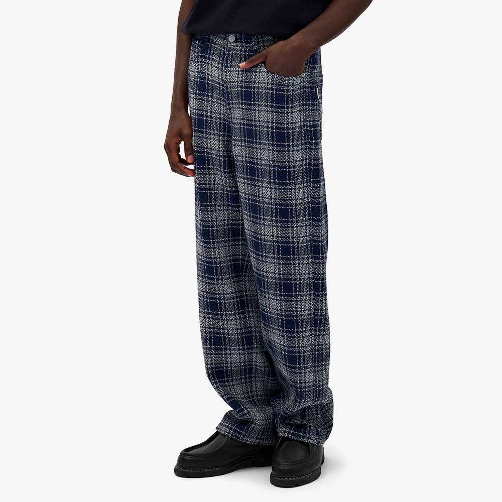 Square Fabric Pants 'Plaid'