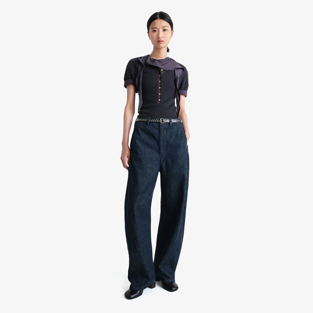 Twisted Belted Pants 'Heavy Indigo Denim'