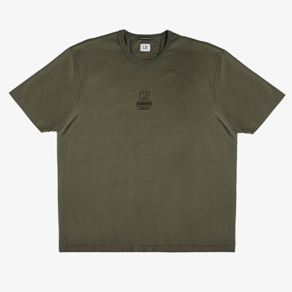 Jersey Twisted Small Logo T-Shirt 'Army Green'